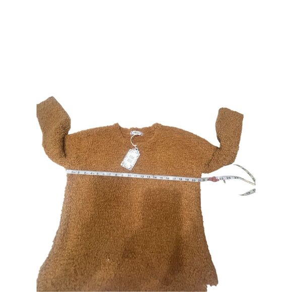 Pink Rose gold High/Low Popcorn Sweater Sz L NWT - Picture 6 of 8